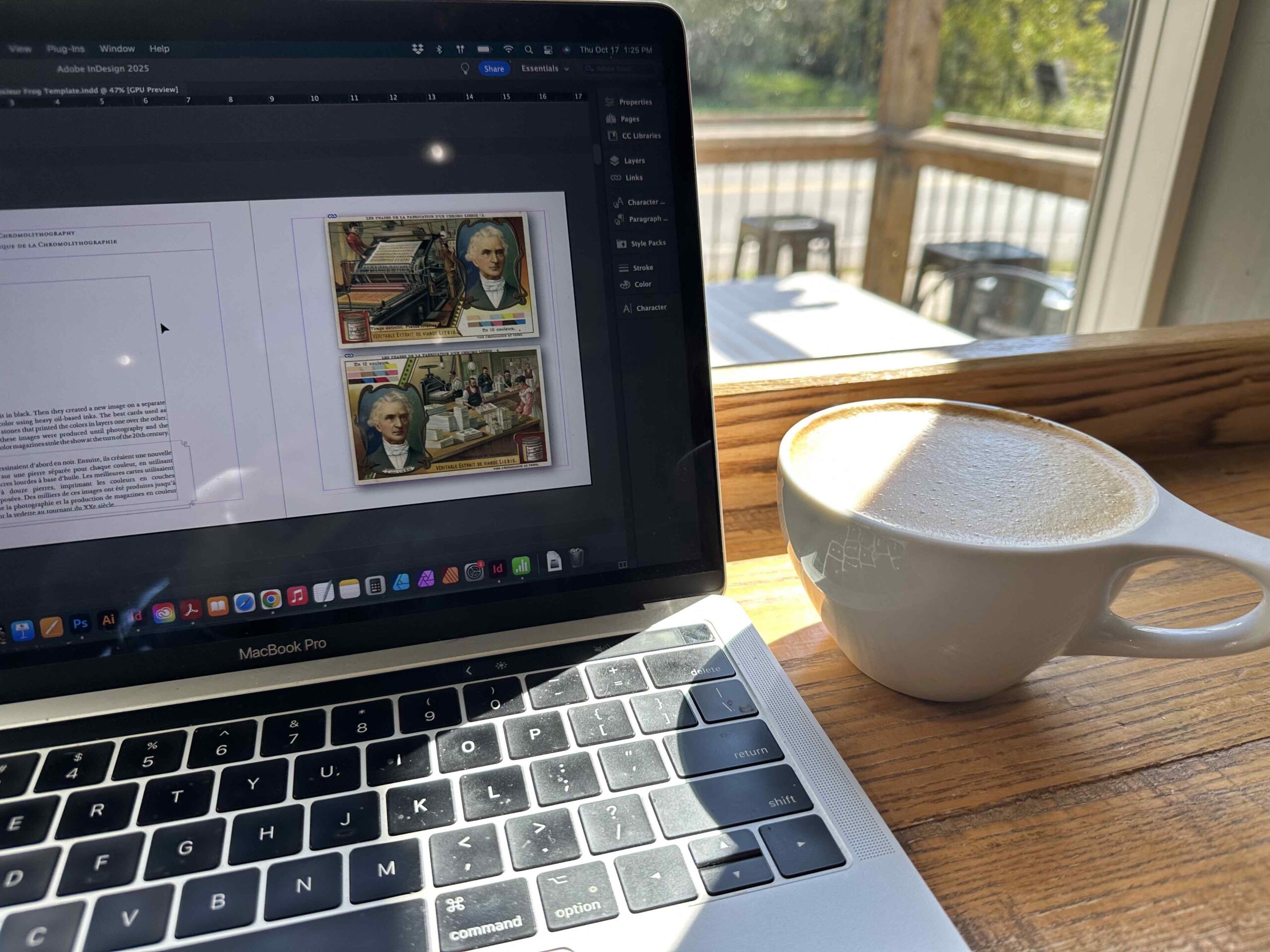 Working at a Cafe with my Computer